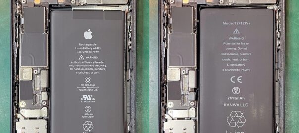 iPhone12のバッテリー交換 Before After